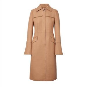 Wool Long Classy Trench Coat Size 8 in Tan/Camel